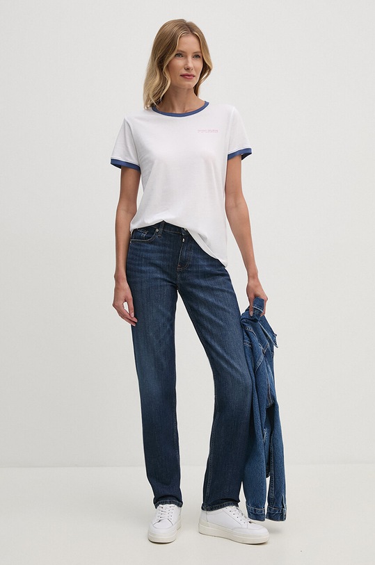Pepe Jeans tricou din bumbac ELISE PL505878 alb AW24