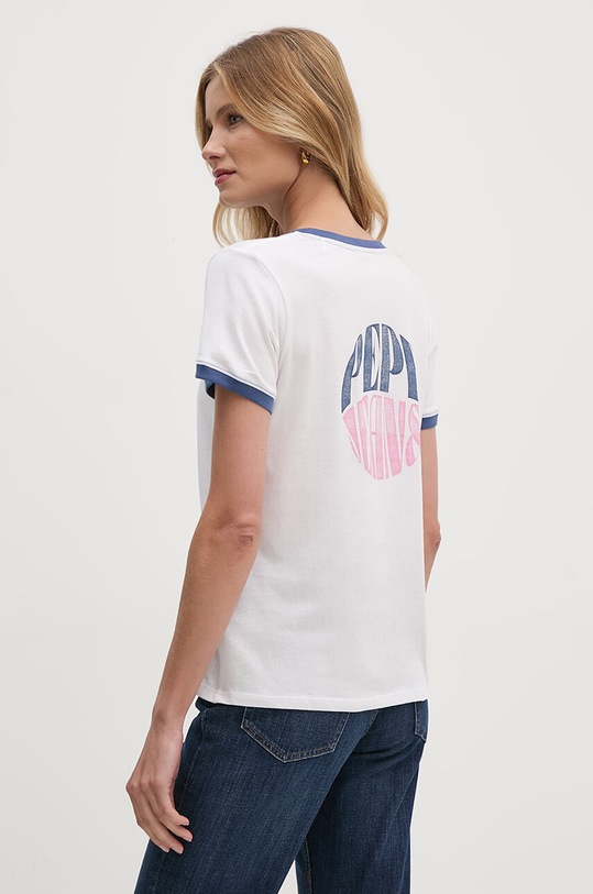 Îmbrăcăminte Pepe Jeans tricou din bumbac ELISE PL505878 alb