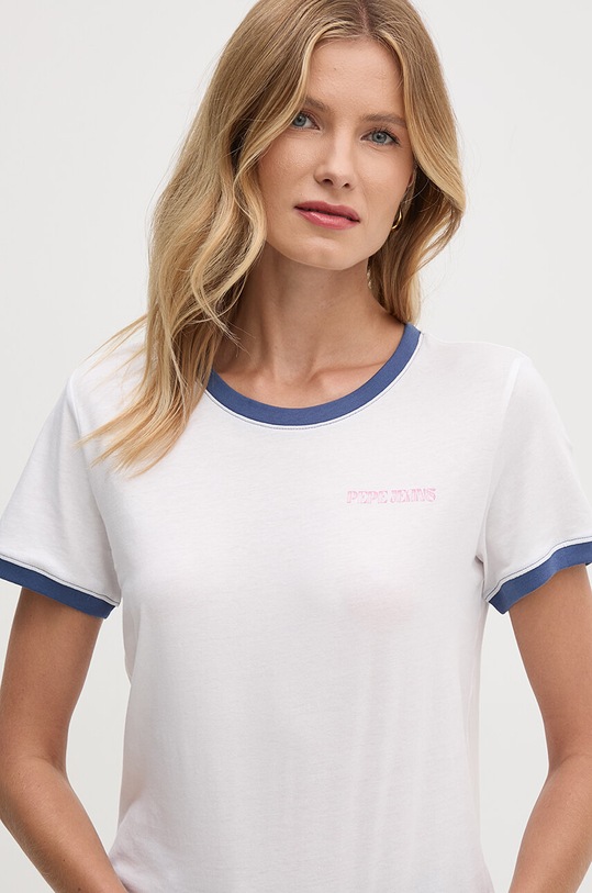 Pepe Jeans tricou din bumbac ELISE alb PL505878