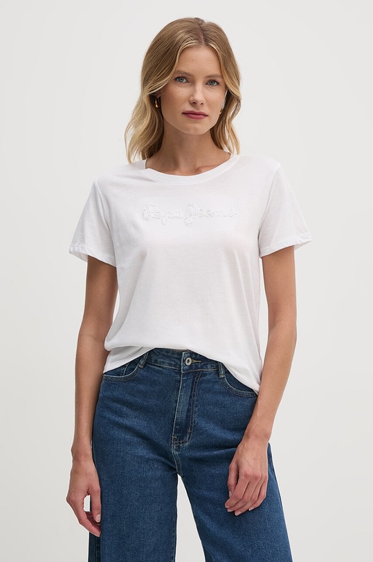 Bavlněné tričko Pepe Jeans ESPE bílá PL505896