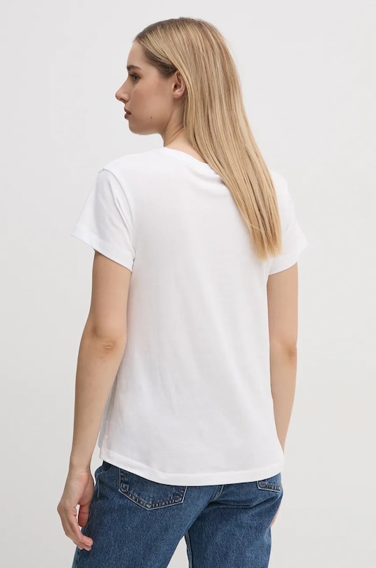 Oblečení Bavlněné tričko Pepe Jeans GINNY PL505945 bílá