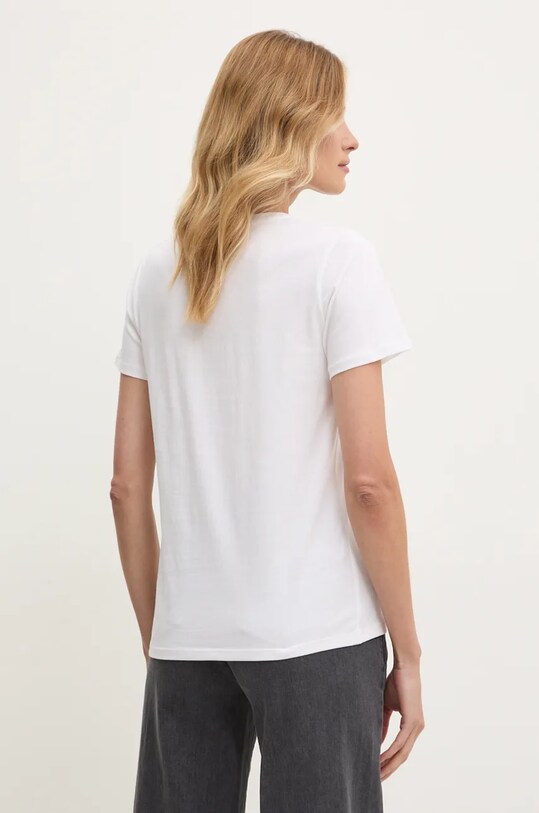 Одежда Хлопковая футболка Pepe Jeans FIORE V NECK PL505948 белый