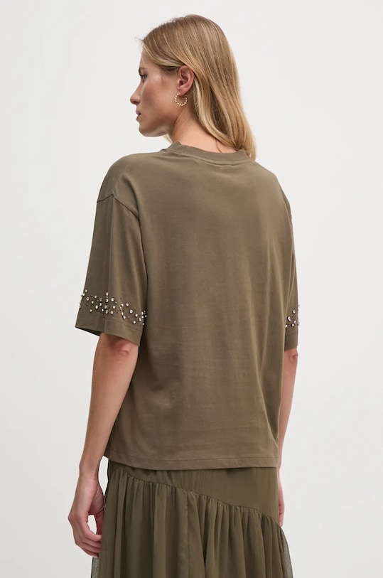 Oblačila Bombažna kratka majica Pepe Jeans FRISIA PL505950 zelena