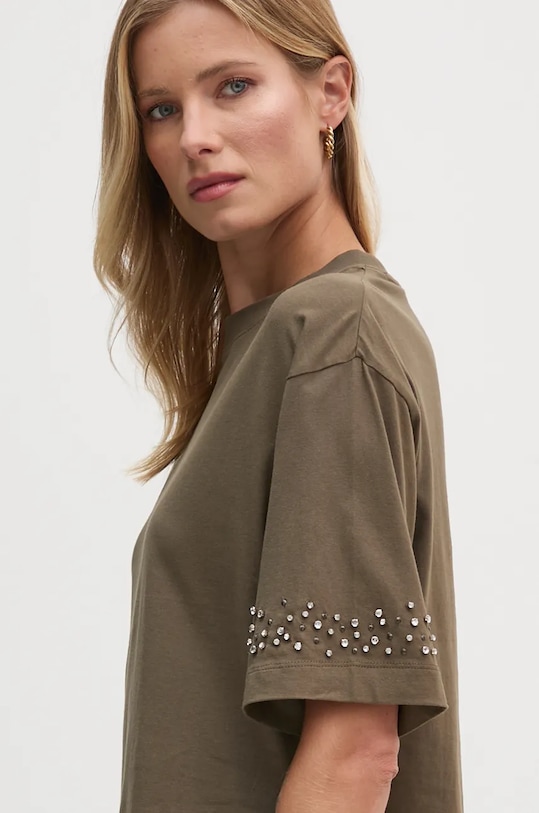 Bombažna kratka majica Pepe Jeans FRISIA zelena PL505950