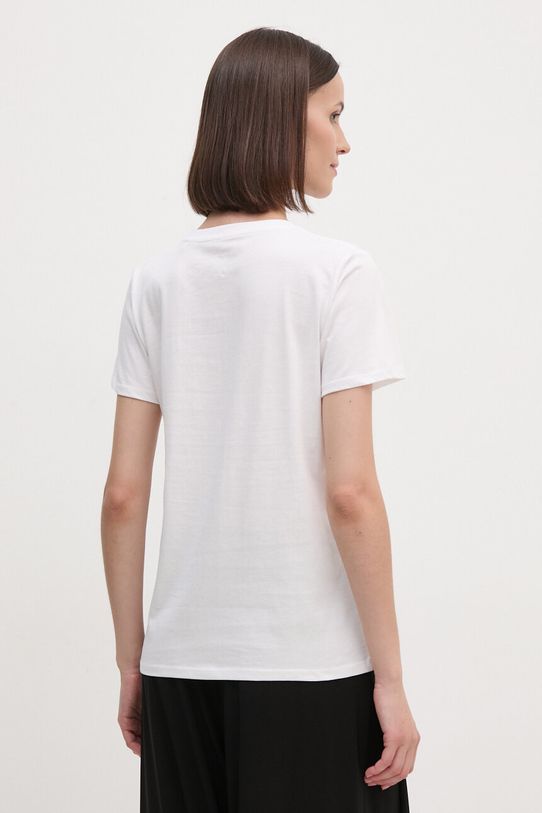 Odzież Pepe Jeans t-shirt bawełniany FIORE PL505951 biały