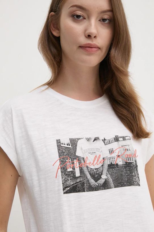 Pepe Jeans t-shirt bawełniany GLORY biały PL505963