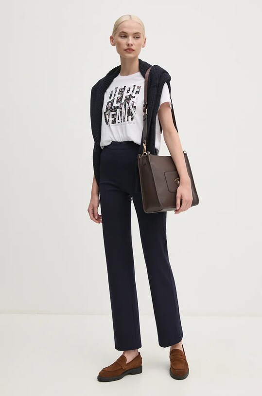 Хлопковая футболка Pepe Jeans GLORIA PL505964 белый AW24
