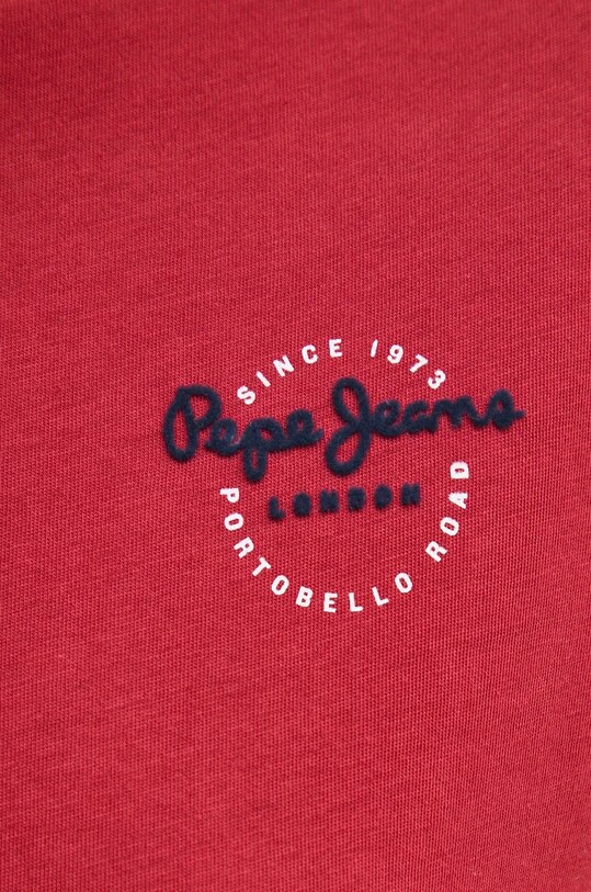Бавовняна футболка Pepe Jeans GABRIELA бордо PL505967
