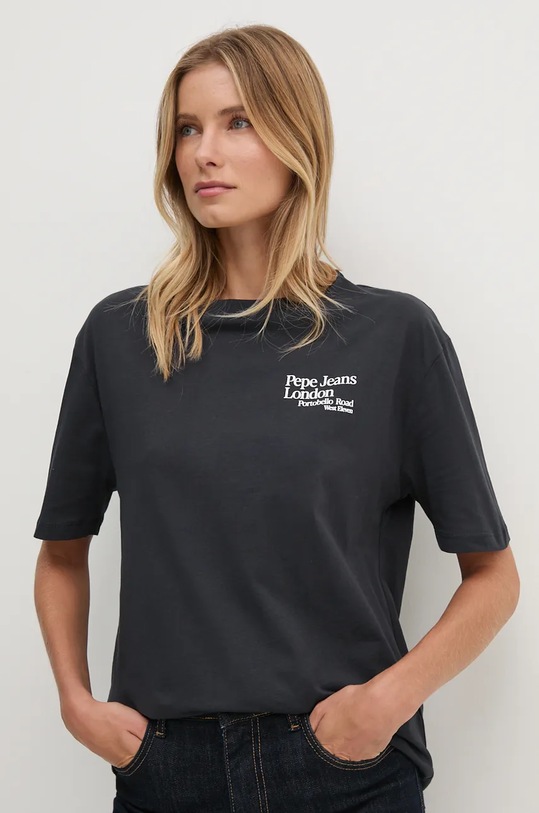 Oblečení Bavlněné tričko Pepe Jeans GRACIE PL505969 námořnická modř