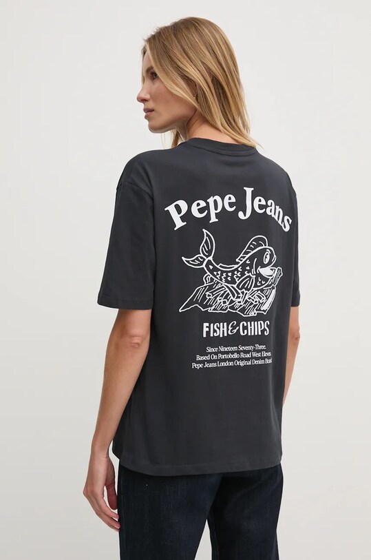 Хлопковая футболка Pepe Jeans GRACIE тёмно-синий PL505969