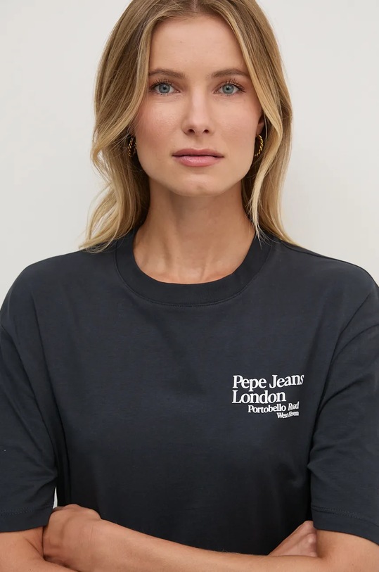 Bavlněné tričko Pepe Jeans GRACIE PL505969 námořnická modř