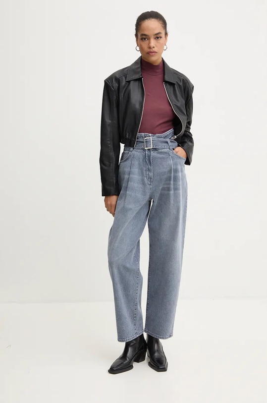 Majica kratkih rukava IRO WP19ABELLE bordo AW24