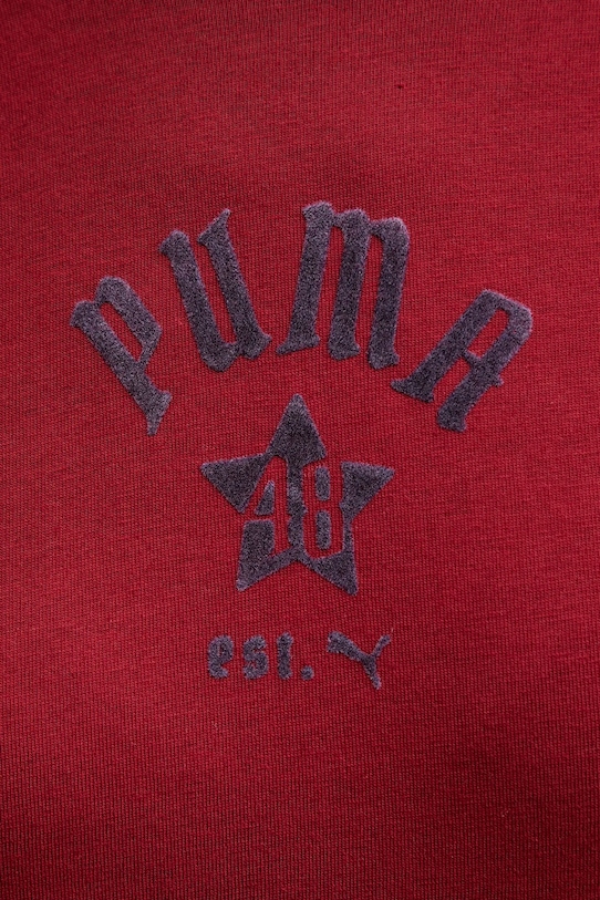 Хлопковая футболка Puma Classics Play Paris Relaxed Tee 626808 бордо