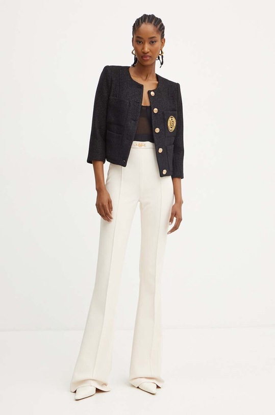 Top Elisabetta Franchi TO00647E2 μαύρο AW24