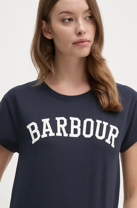 Βαμβακερό μπλουζάκι Barbour LTS0657 σκούρο μπλε AW24