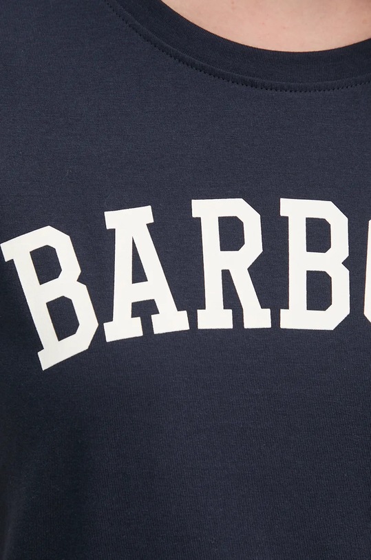 Βαμβακερό μπλουζάκι Barbour σκούρο μπλε LTS0657