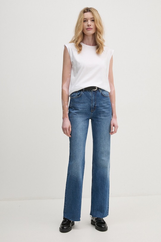 Sisley top bawełniany 351SL106J biały AW24