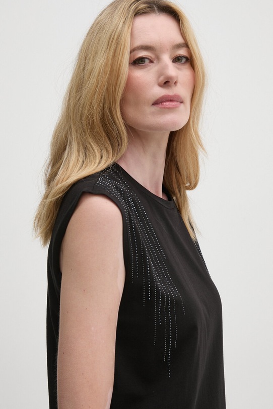 Одяг Бавовняний топ Sisley 351SL106J чорний