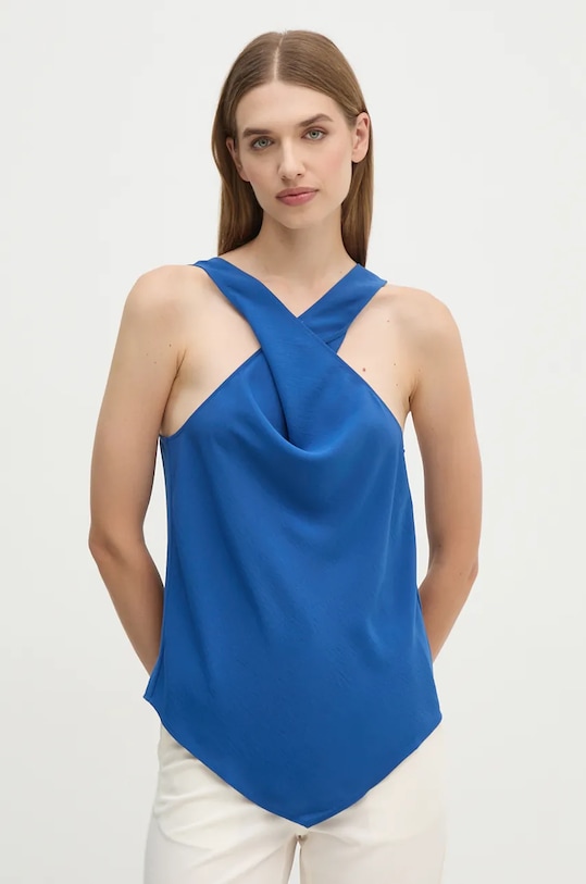 Блузка Sisley casual блакитний 5LTHLH019