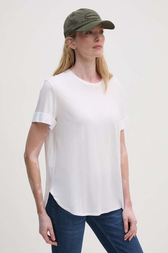 Sisley tricou uni alb 3QU4L106I