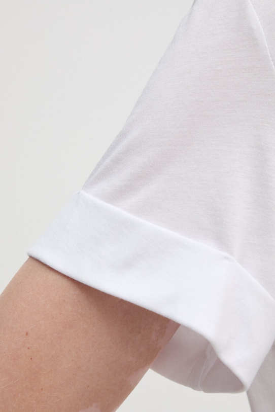 Sisley tricou 3QU4L106I alb