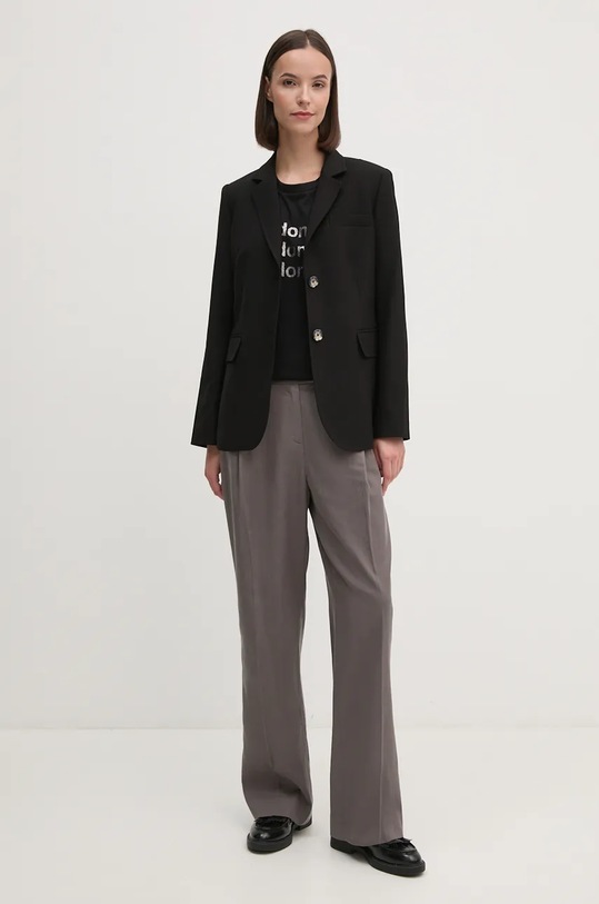 Sisley t-shirt 3I1XL105P nero AW24