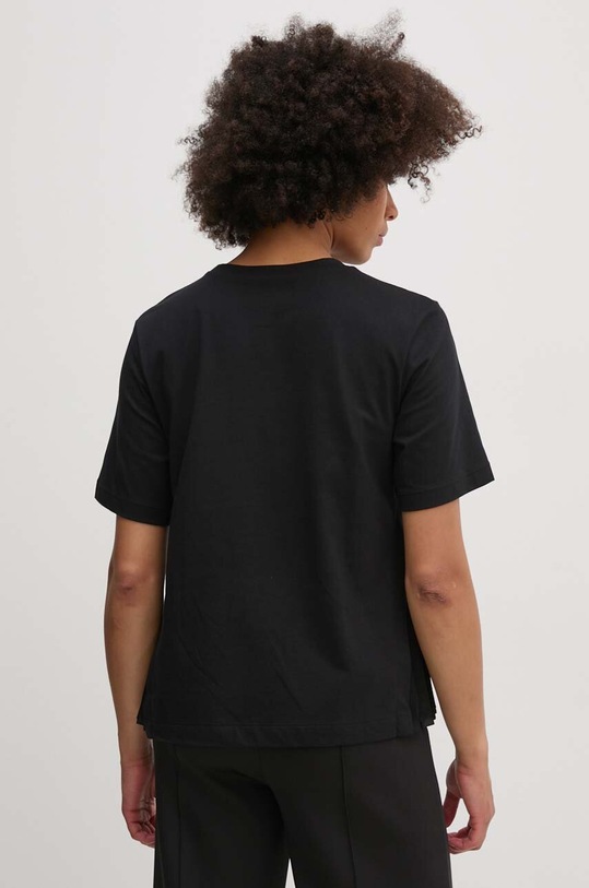Odzież Sisley t-shirt bawełniany 3AIRL106B czarny