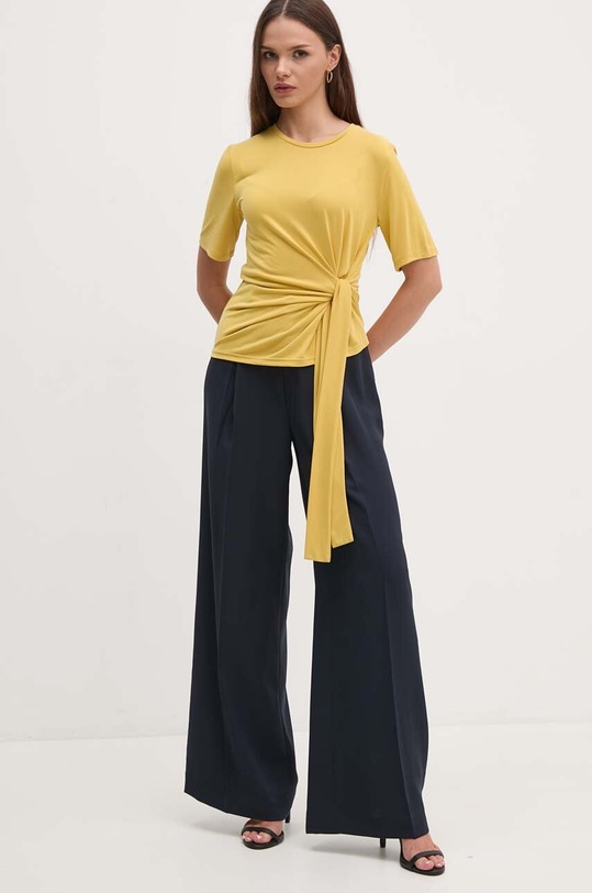 Sisley t-shirt 350XL106A żółty AW24