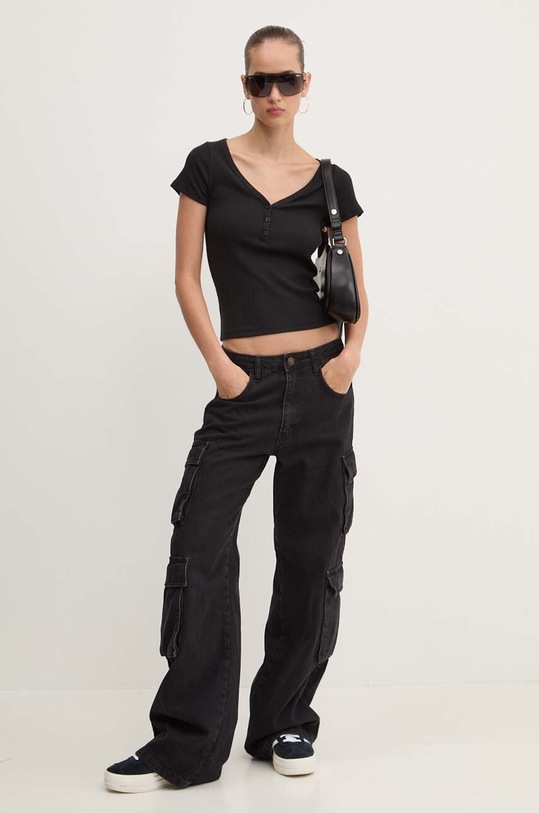 Tričko Hollister Co. KI339.3574.900 čierna AW24