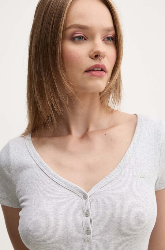 Hollister Co. tricou fixat gri KI339.3674.112
