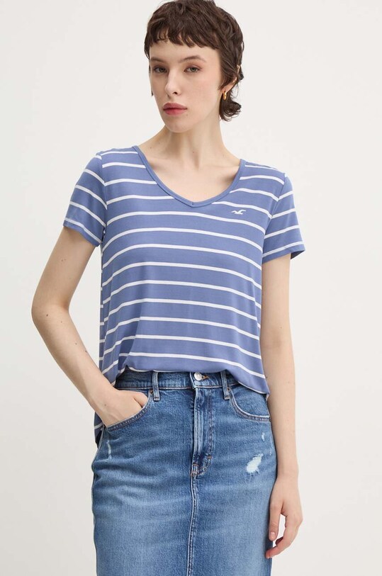 Tričko Hollister Co. pásiky modrá KI339.3689.204