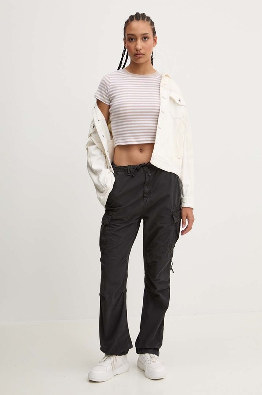 Hollister Co. tricou din bumbac KI339.3692.104 alb AW24