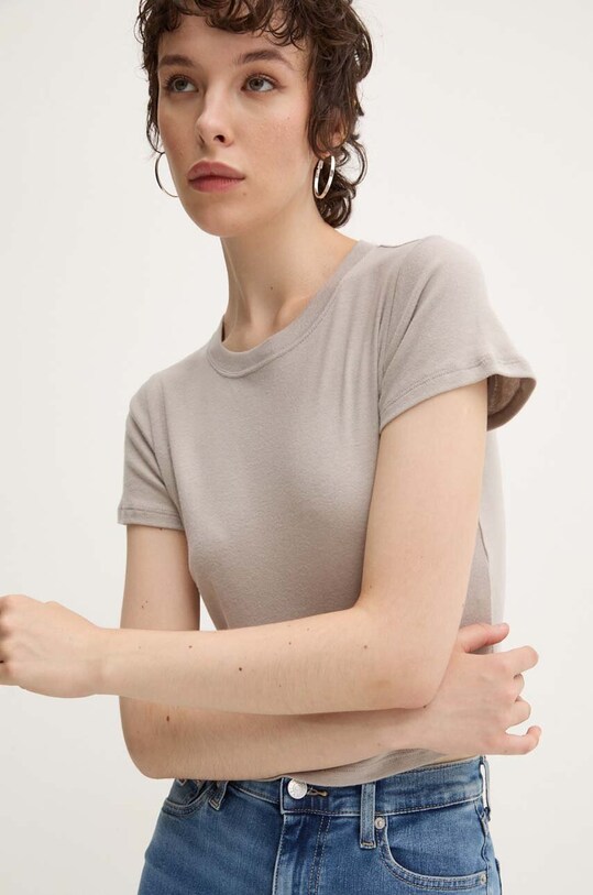 Bavlnené tričko Hollister Co. sivá KI339.3692.401