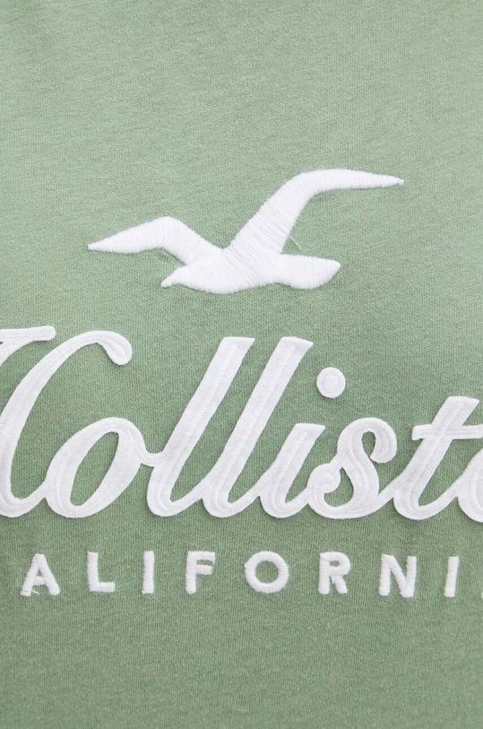 Βαμβακερό μπλουζάκι Hollister Co. KI357.3284.310 πράσινο