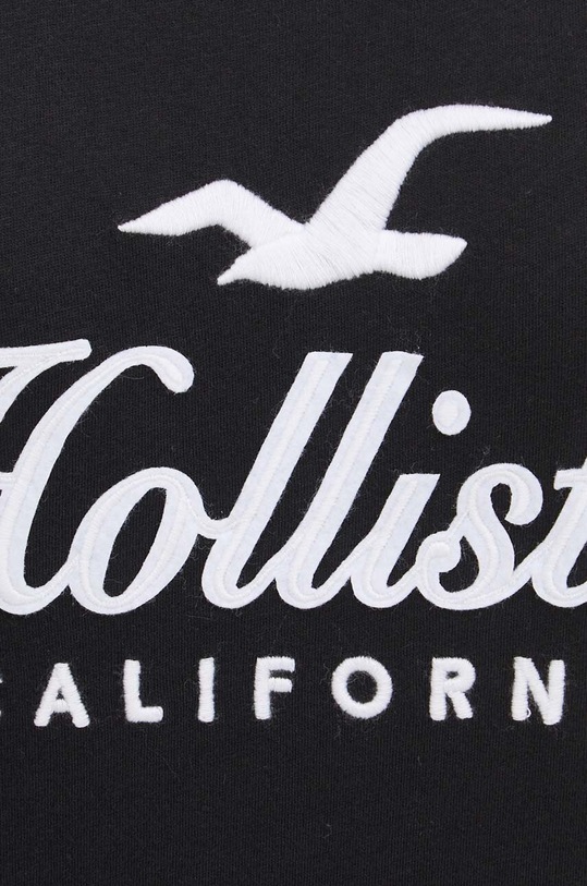 Βαμβακερό μπλουζάκι Hollister Co. KI357.3284.900 μαύρο