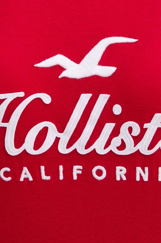 Βαμβακερό μπλουζάκι Hollister Co. KI357.3285.500 κόκκινο