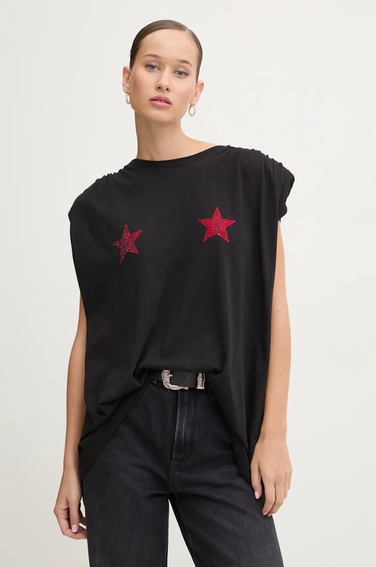 Aniye By tricou din bumbac imprimeu negru 181311