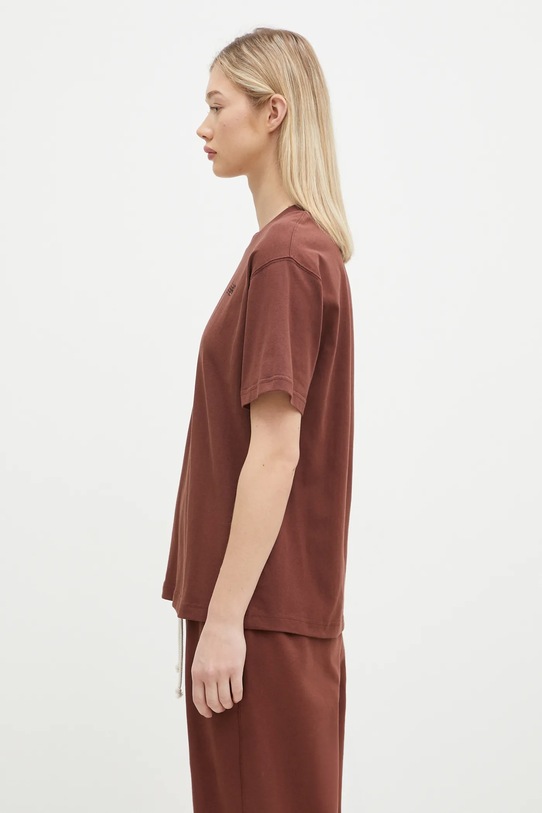 Pamučna majica New Balance Athletics Jersey WT41501ROK smeđa AW24