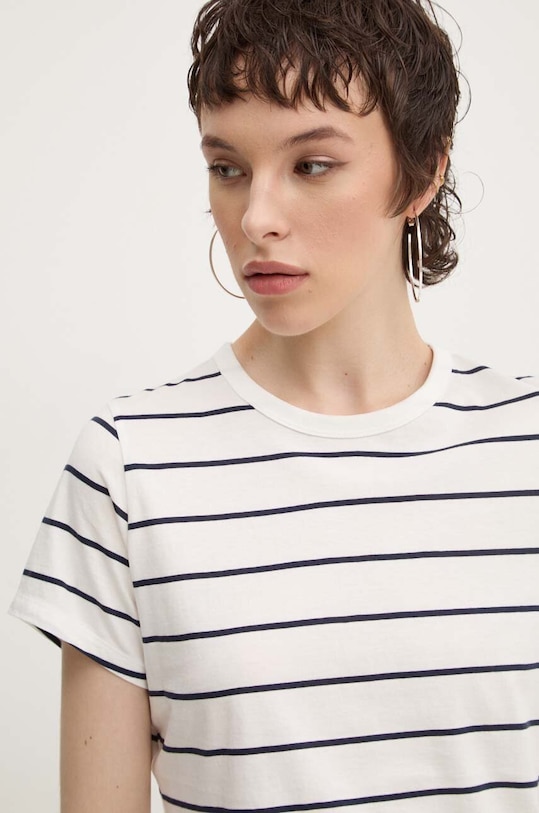 Βαμβακερό μπλουζάκι Abercrombie & Fitch λευκό KI139.4686.176