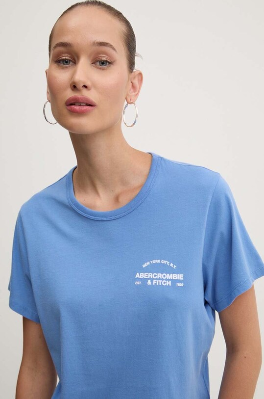 Bavlnené tričko Abercrombie & Fitch modrá KI157.4307.101
