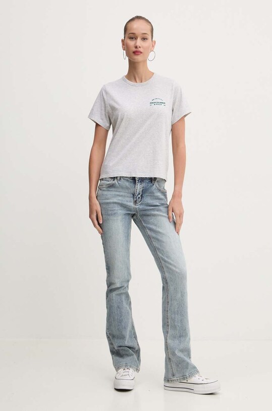 Bavlnené tričko Abercrombie & Fitch KI157.4307.112 sivá AW24