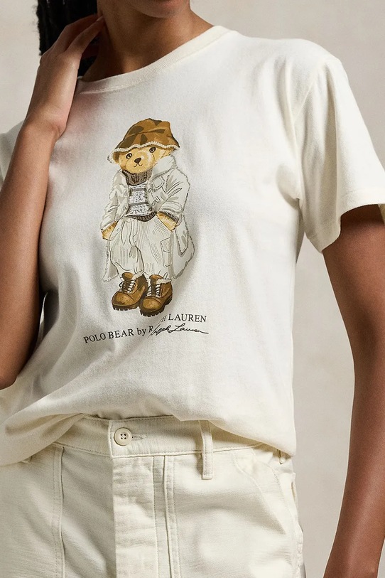 Îmbrăcăminte Polo Ralph Lauren tricou din bumbac 211947961 alb