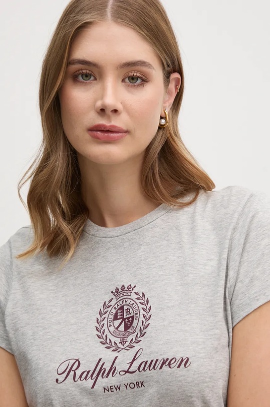 Bavlněné tričko Polo Ralph Lauren šedá 211952901