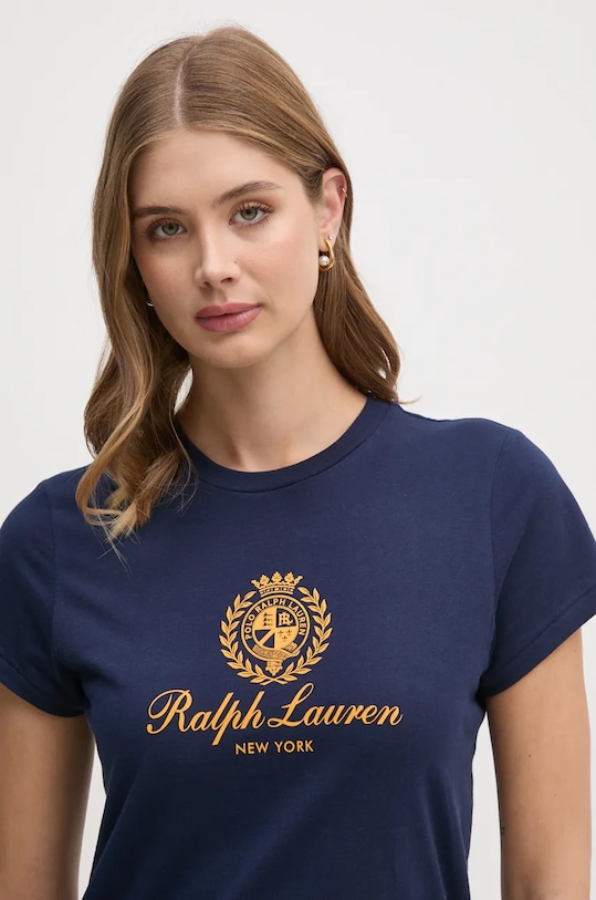Bavlnené tričko Polo Ralph Lauren potlač tmavomodrá 211952901