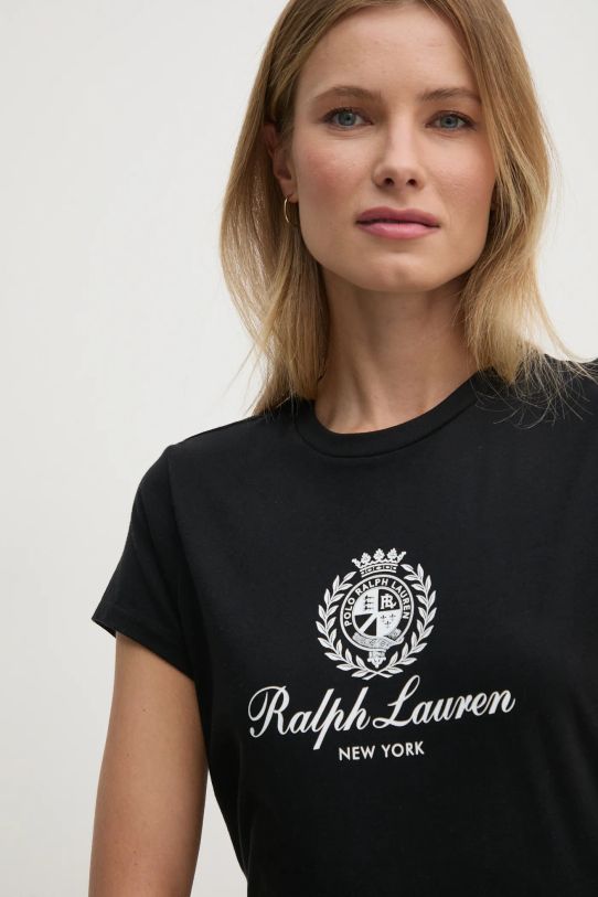 Бавовняна футболка Polo Ralph Lauren чорний 211952901