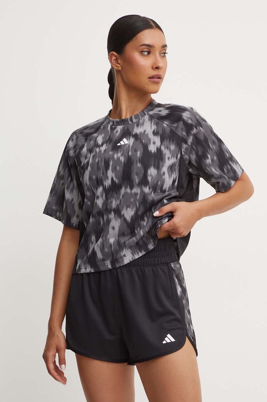 Tréninkové tričko adidas Performance kulatý šedá IK5464