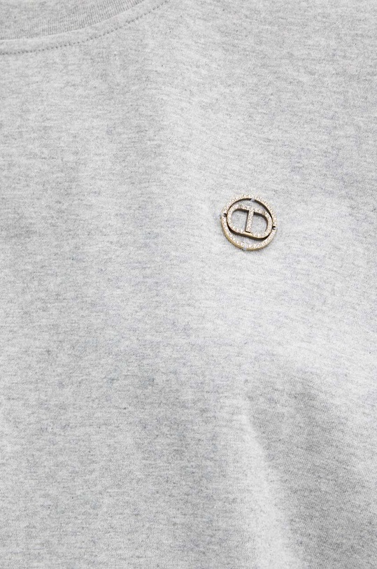 Twinset tricou din bumbac 242TP2521 gri