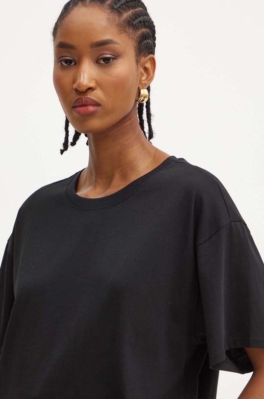 Twinset tricou din bumbac negru 242TP2510