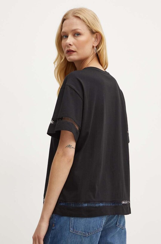 Odzież Twinset t-shirt bawełniany 242TP2501 czarny