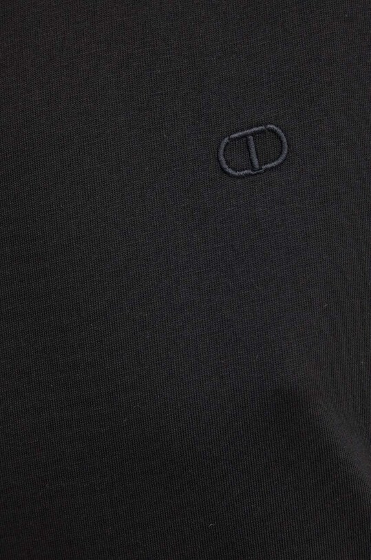 Twinset t-shirt bawełniany 242TP2501 czarny